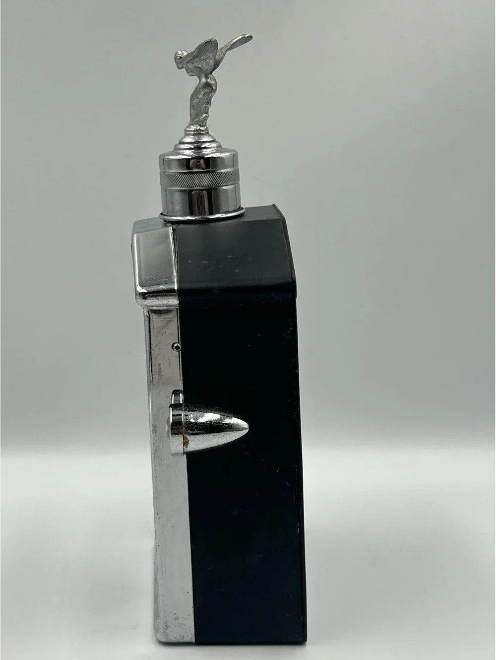 Vintage Rolls Royce Musical Decanter Flask Wind Up Plays How Dry I Am Made Japan